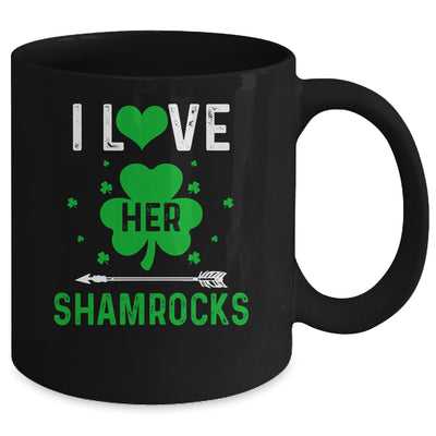 I Love Her Shamrocks Funny St Patrick's Day Couples Mug | teecentury