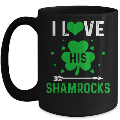 I Love His Shamrocks Funny St Patrick's Day Couples Mug | teecentury