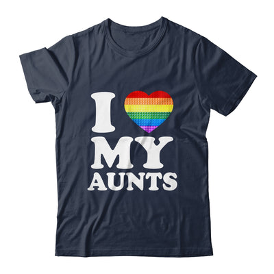 I Love My Aunts Rainbow Heart Gay Pride LGBT Flag Pride Shirt & Tank Top | teecentury