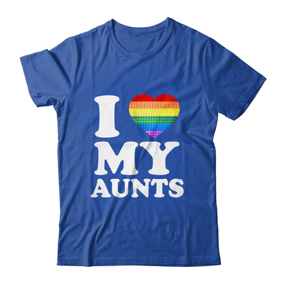 I Love My Aunts Rainbow Heart Gay Pride LGBT Flag Pride Shirt & Tank Top | teecentury