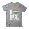 I Love My Aunts Rainbow Heart Gay Pride LGBT Flag Pride Shirt & Tank Top | teecentury