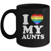 I Love My Aunts Rainbow Heart Gay Pride LGBT Flag Pride Mug | teecentury