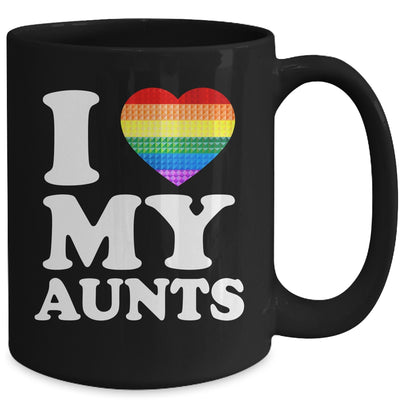 I Love My Aunts Rainbow Heart Gay Pride LGBT Flag Pride Mug | teecentury
