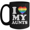 I Love My Aunts Rainbow Heart Gay Pride LGBT Flag Pride Mug | teecentury