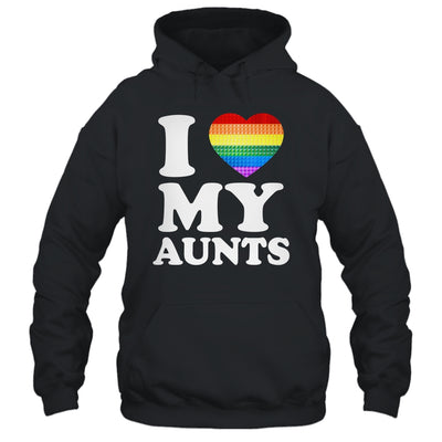 I Love My Aunts Rainbow Heart Gay Pride LGBT Flag Pride Shirt & Tank Top | teecentury