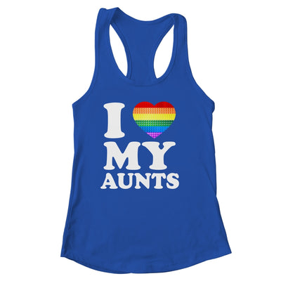 I Love My Aunts Rainbow Heart Gay Pride LGBT Flag Pride Shirt & Tank Top | teecentury