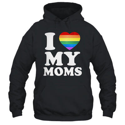 I Love My Moms Rainbow Heart Gay Pride LGBT Flag Pride Shirt & Tank Top | teecentury