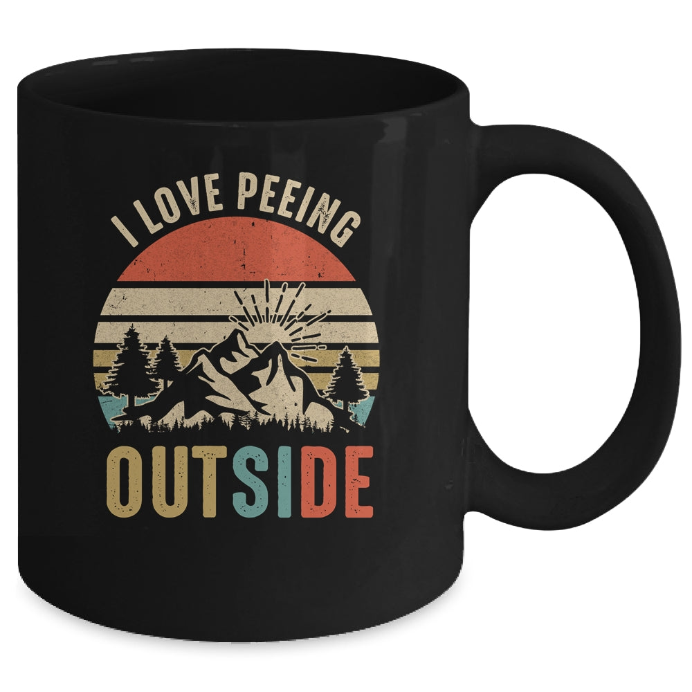 I Love Peeing Outside Funny Outdoor Camping Lover Hiking Mug | teecentury