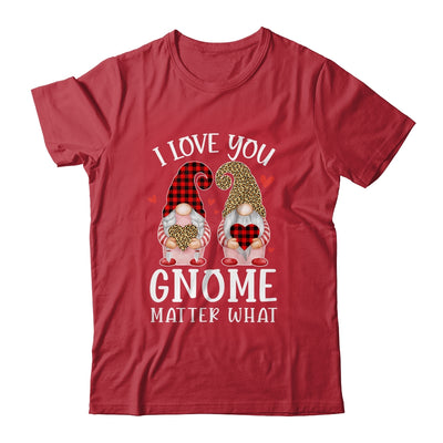 I Love You Gnome Matter What Buffalo Plaid Valentines Day T-Shirt & Tank Top | Teecentury.com