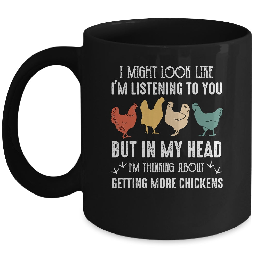 I Might Look Like Im Listening To You But In My Head Chicken Mug Coffee Mug | Teecentury.com