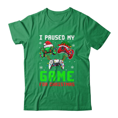 I Paused My Game For Christmas Boys Men Funny Christmas Shirt & Sweatshirt | teecentury