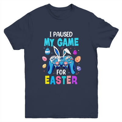 I Paused My Game For Easter Boy Gamer Video Controller Egg Youth Shirt | teecentury