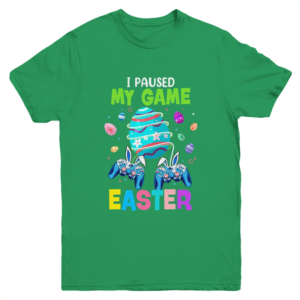 I Paused My Game For Easter Egg Boy Gamer Video Controller Youth Shirt | teecentury