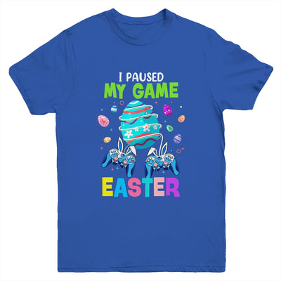 I Paused My Game For Easter Egg Boy Gamer Video Controller Youth Shirt | teecentury