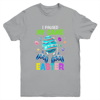 I Paused My Game For Easter Egg Boy Gamer Video Controller Youth Shirt | teecentury