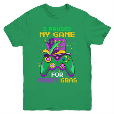 I Paused My Game For Mardi Gras Gamer Gaming Kids Boy Funny Youth Shirt | teecentury