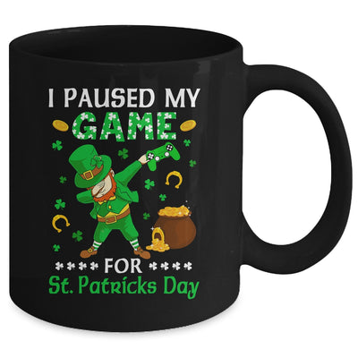 I Paused My Game For St Patricks Day Dabbing Leprechaun Boys Mug | teecentury