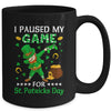 I Paused My Game For St Patricks Day Dabbing Leprechaun Boys Mug | teecentury