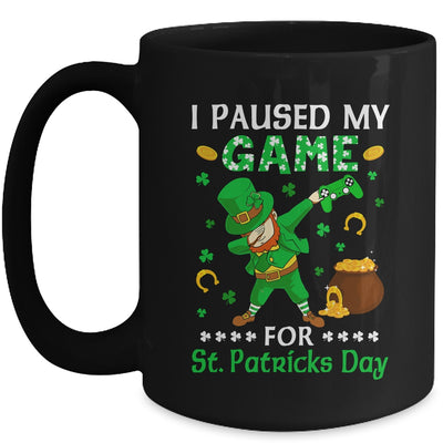 I Paused My Game For St Patricks Day Dabbing Leprechaun Boys Mug | teecentury