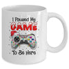 I Paused My Game To Be Here Funny Video Gamer Christmas Mug Coffee Mug | Teecentury.com