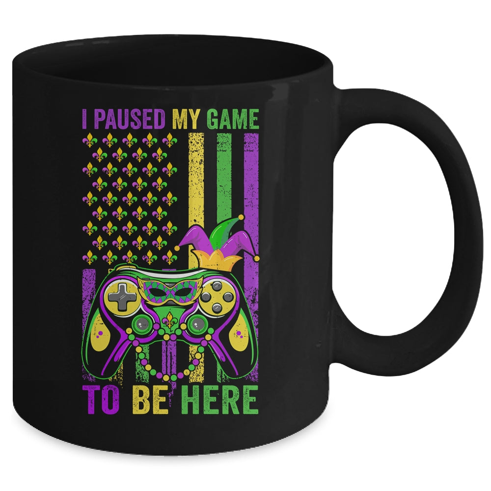 I Paused My Game To Be Here Video Game Beads Mardi Gras Mug | teecentury