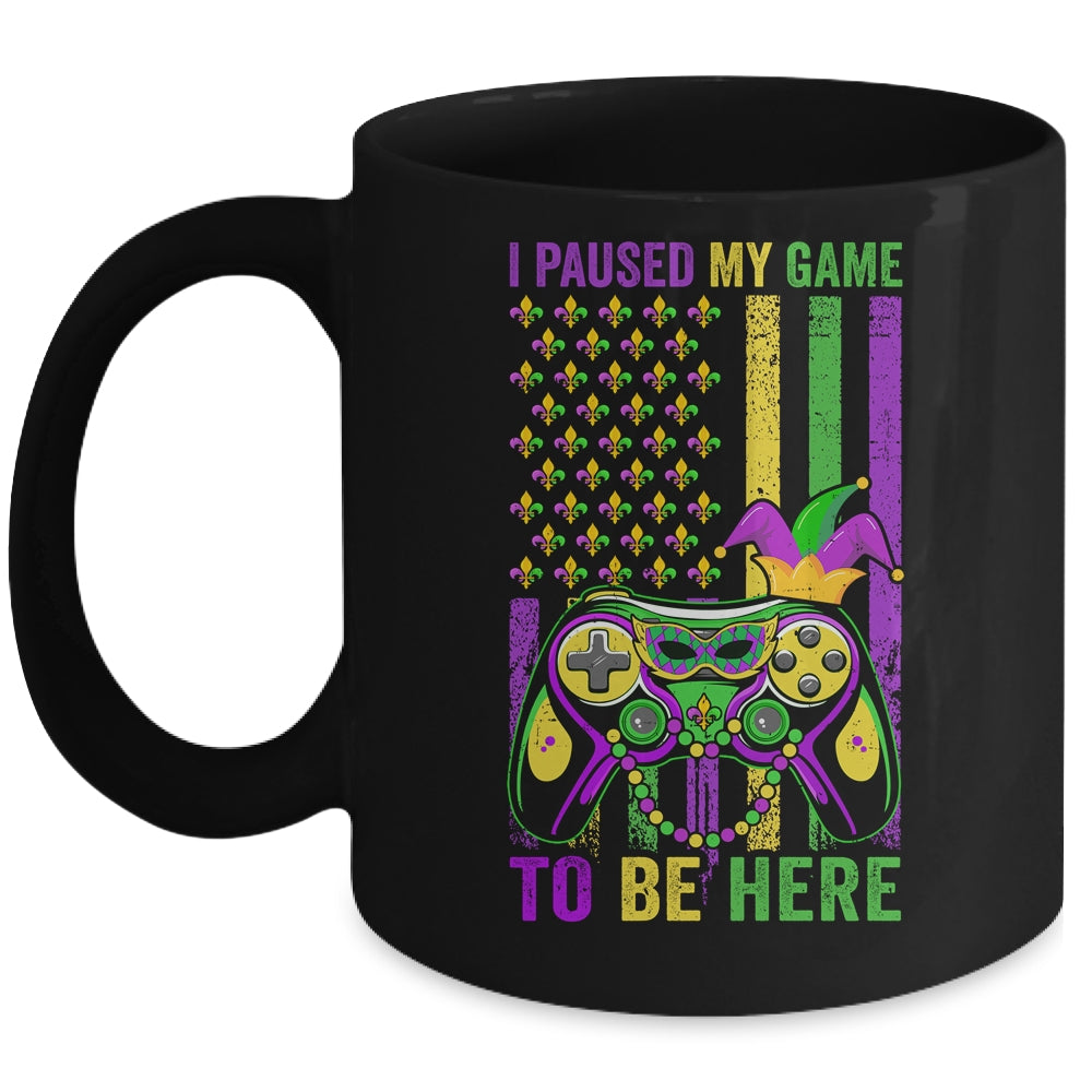 I Paused My Game To Be Here Video Game Beads Mardi Gras Mug | teecentury
