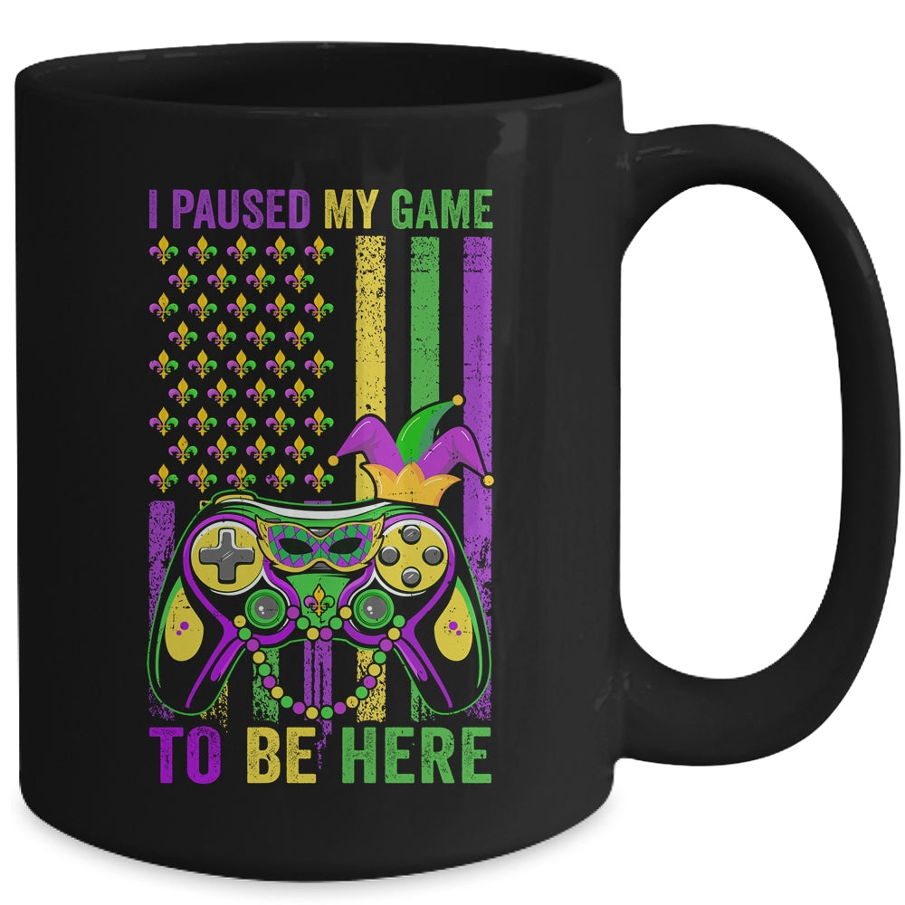 I Paused My Game To Be Here Video Game Beads Mardi Gras Mug | teecentury