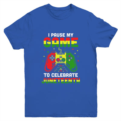 I Paused My Game To Celebrate Juneteenth Gamer Juneteenth Youth Youth Shirt | Teecentury.com