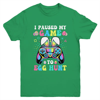 I Paused My Game To Egg Hunt Easter Funny Gamer Boys Girls Youth Shirt | teecentury