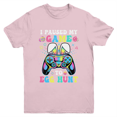 I Paused My Game To Egg Hunt Easter Funny Gamer Boys Girls Youth Shirt | teecentury