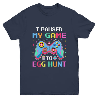 I Paused My Game To Egg Hunt Easter Funny Gamer Youth Shirt | teecentury