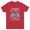 I Paused My Game To Egg Hunt Easter Funny Gamer Youth Shirt | teecentury