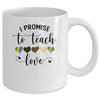 I Promise To Teach Love Autism African LGBT Pride Teacher Mug Coffee Mug | Teecentury.com
