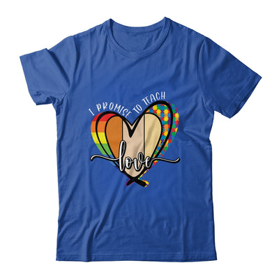 I Promise To Teach Love Puzzle Heart LGBT Teacher T-Shirt & Hoodie | Teecentury.com