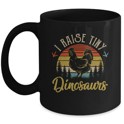 I Raise Tiny Dinosaurs Vintage Retro 70s Chicken Retro Mug | teecentury