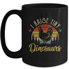 I Raise Tiny Dinosaurs Vintage Retro 70s Chicken Retro Mug | teecentury