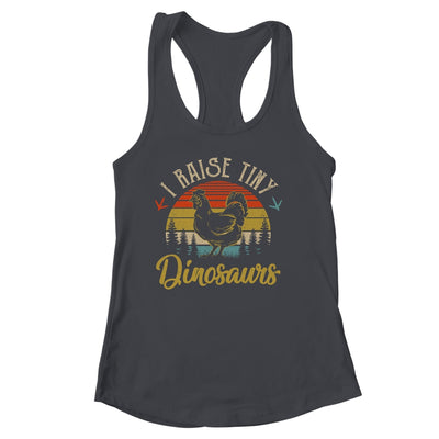 I Raise Tiny Dinosaurs Vintage Retro 70s Chicken Retro Shirt & Tank Top | teecentury