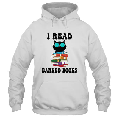 I Read Banned Books Black Cat Reader Bookworm Women Shirt & Tank Top | teecentury