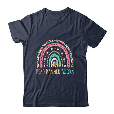 I Read Banned Books Vintage Rainbow Reading Book Lover Shirt & Tank Top | teecentury