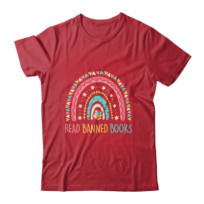 I Read Banned Books Vintage Rainbow Reading Book Lover Shirt & Tank Top | teecentury