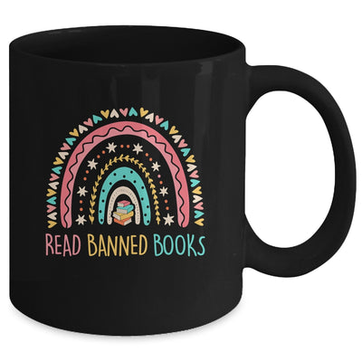 I Read Banned Books Vintage Rainbow Reading Book Lover Mug | teecentury