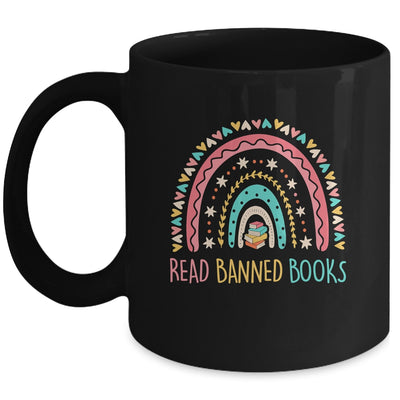 I Read Banned Books Vintage Rainbow Reading Book Lover Mug | teecentury