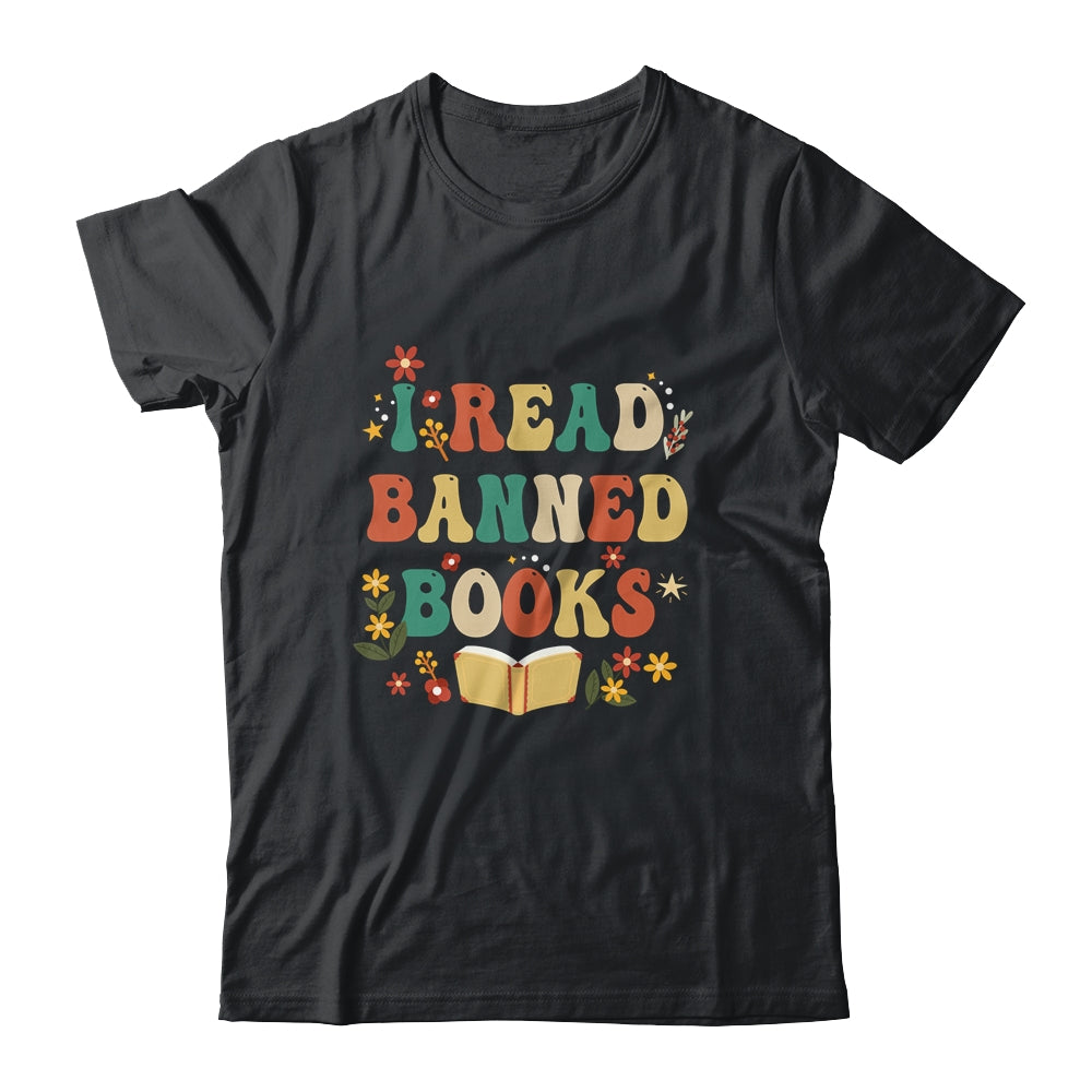 I Read Banned Books Week Retro Librarian Reader Nerd Women Shirt & Tank Top | teecentury