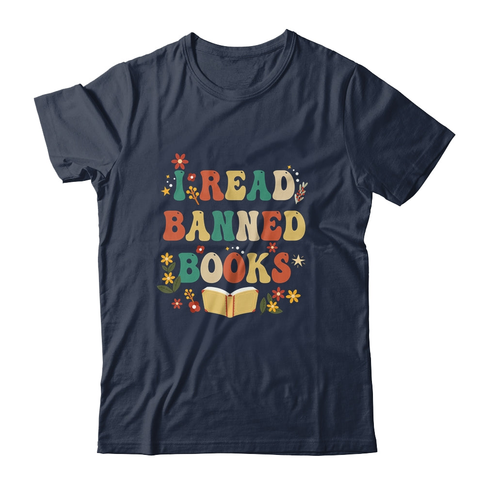 I Read Banned Books Week Retro Librarian Reader Nerd Women Shirt & Tank Top | teecentury