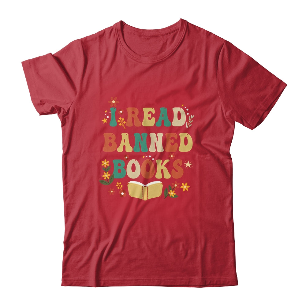 I Read Banned Books Week Retro Librarian Reader Nerd Women Shirt & Tank Top | teecentury