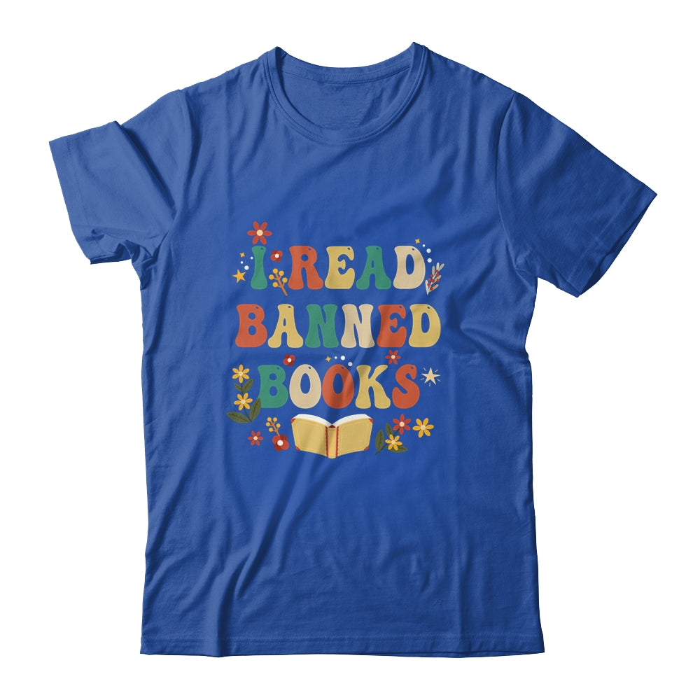 I Read Banned Books Week Retro Librarian Reader Nerd Women Shirt & Tank Top | teecentury