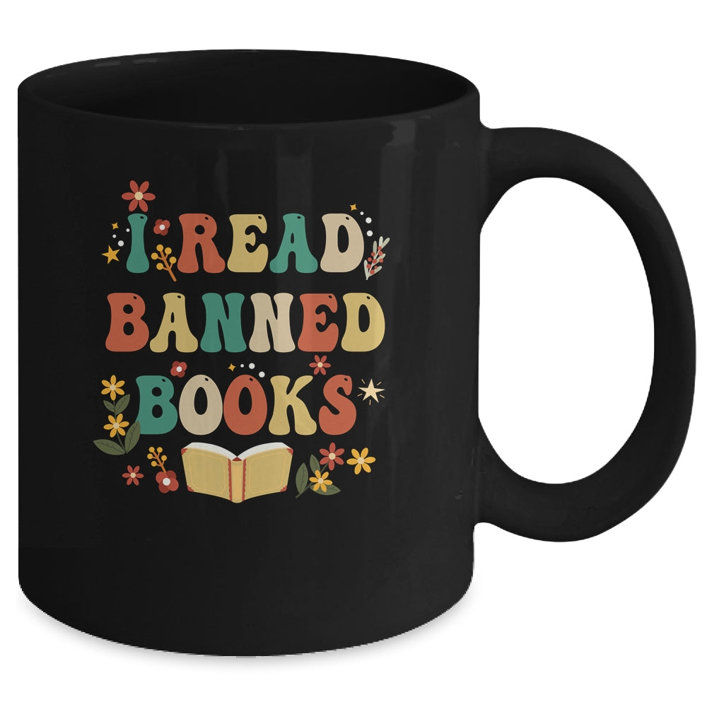 I Read Banned Books Week Retro Librarian Reader Nerd Women Mug | teecentury