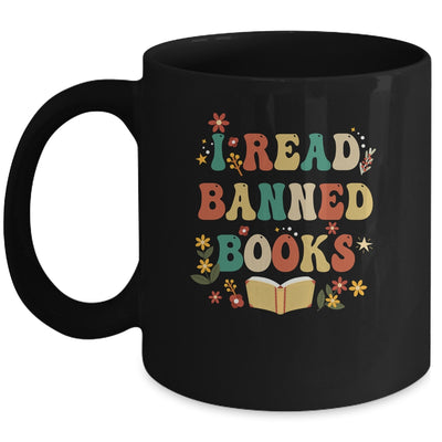 I Read Banned Books Week Retro Librarian Reader Nerd Women Mug | teecentury