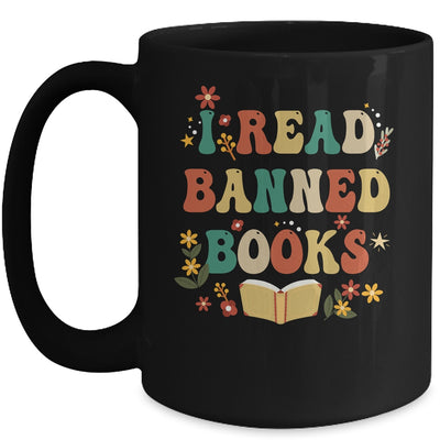 I Read Banned Books Week Retro Librarian Reader Nerd Women Mug | teecentury
