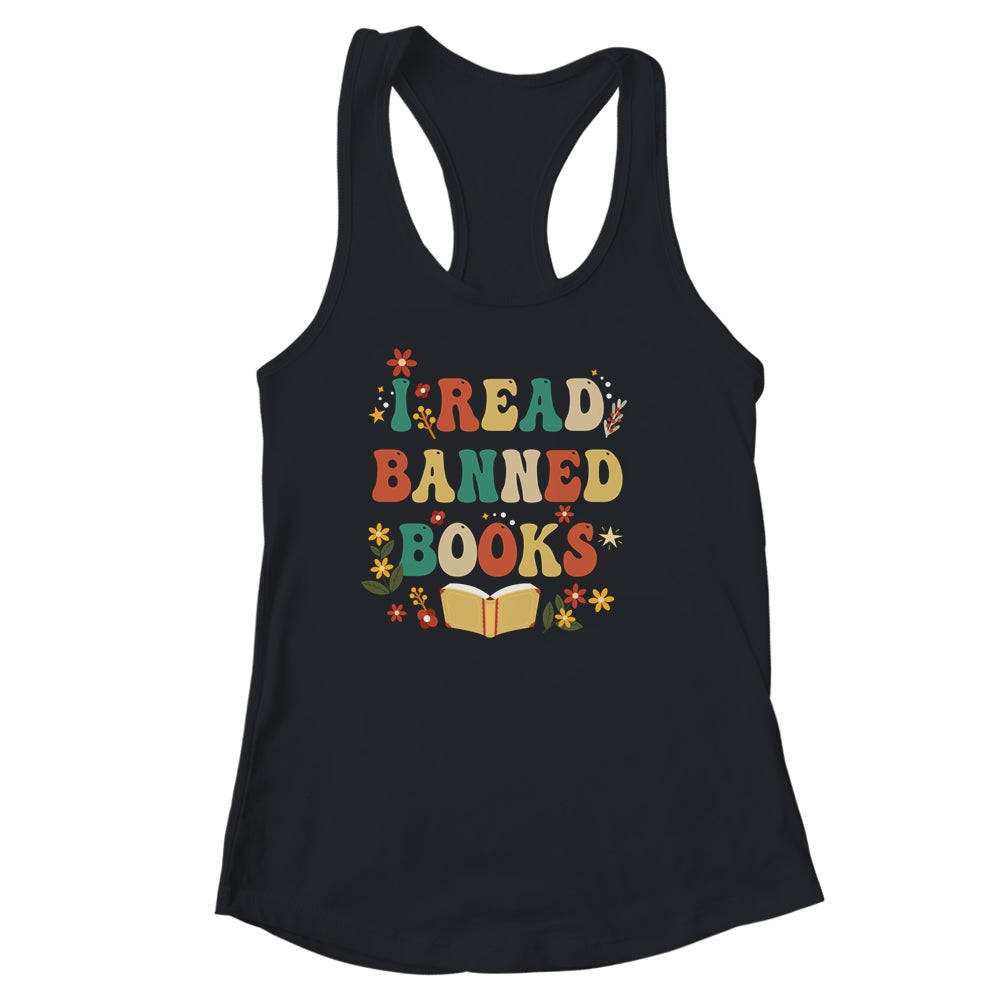 I Read Banned Books Week Retro Librarian Reader Nerd Women Shirt & Tank Top | teecentury